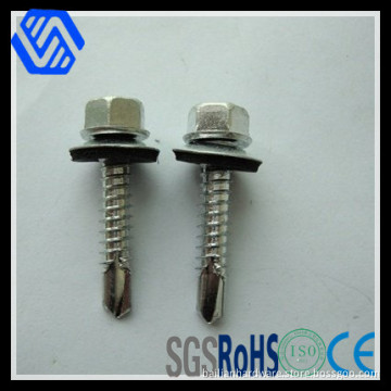 Hexagon Head Drilling Screws with Tapping Screw Thread with Collar DIN7504k